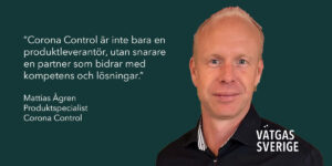 Bild på Mattias Ågren, produktspecialist på Corona Control